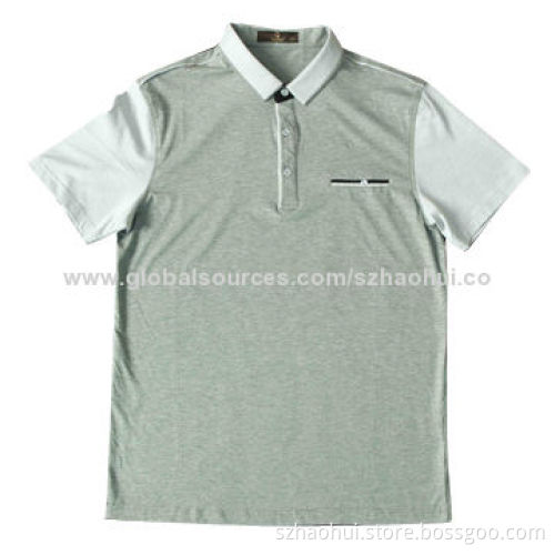 Men's premium golf polo shirt, contrast collar and sleeve design, comfortable for golfers dressing